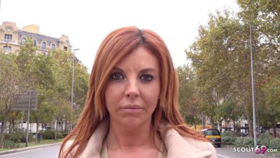 German Scout – Rothaarige Milf Bianca bei echten Strassen Casting direkt AO gefickt