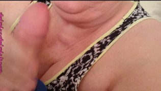 Horny OMA makes my EGGS empty ** Blowjob **