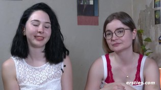 Joana gives Emily the strap-on