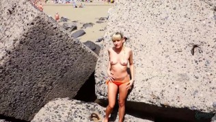 Notgeil am Strand in Spanien | Public im Urlaub Schnuggie91