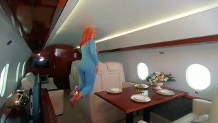 Backstage from photosession, 4 catsuits and fly jet photoshoot