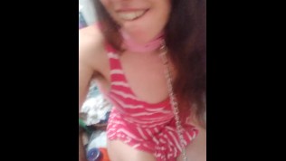 Hold my BDSM Collar Leash While I Pee! Pissing Toilet Slutty HAIRY Horny PAWG Camgirl Needs Our Help