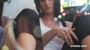 Sweet Sara Masturbates on her Patio