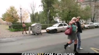 Granny prostitute pleases him