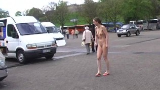Naked chick in public streets