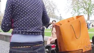 Tanja – Naked Babe Has Fun In Public Streets