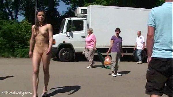 July – Cute German Babe Naked In Public Streets