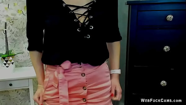Clothed busty German MILF on webcam posing