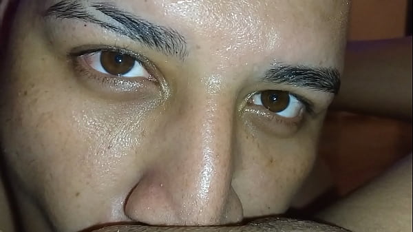 nice eye contact pussy eating to my wife before missionary fuck